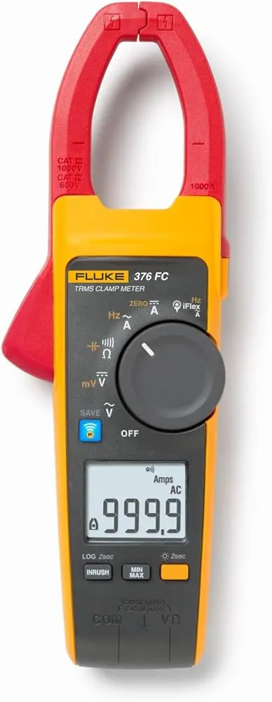 FLUKE 376FC TRUE RMS AC/DC CLAMP METER WITH IFLEX PROBE - Model # 376F Dewalt