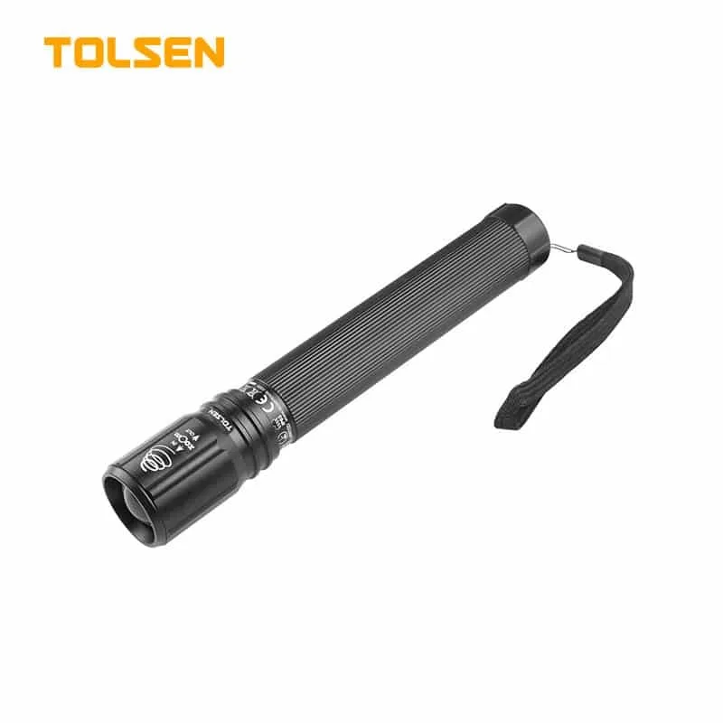 Tolsen LED Flashlight With Zoom Function - 38.5 x 212mm 