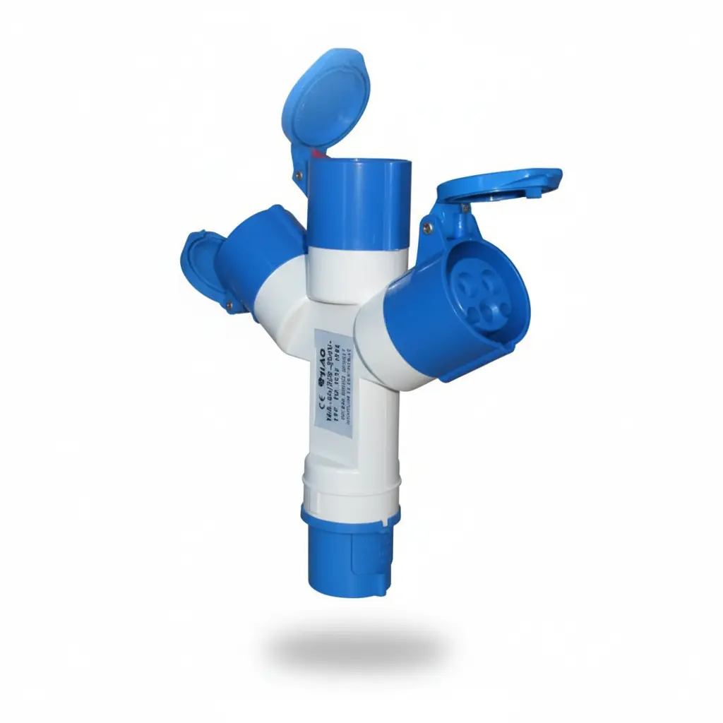 SPARK multi Socket-IP44 YELLOW & BLUE