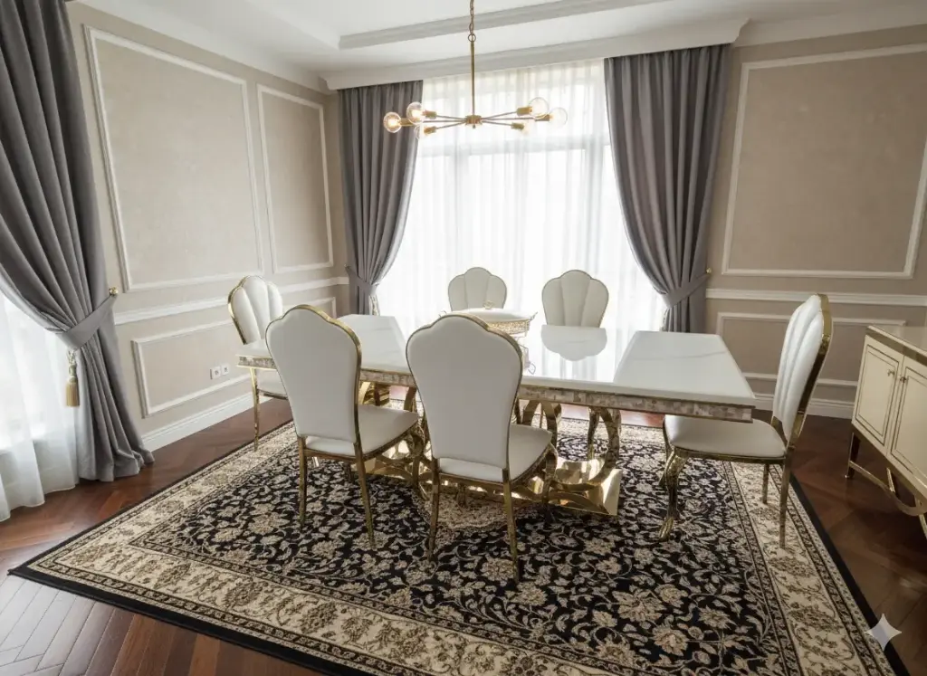 2.0M Table de salle à manger + chaise 1+6