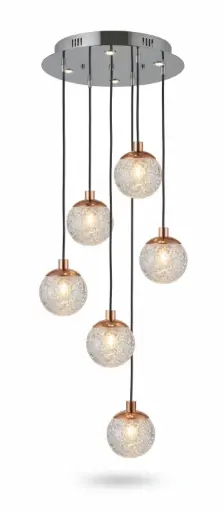 [HC5-LAMP] 5 HEADS CRYSTAL PENDANT