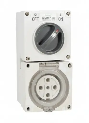 [56CV532] 5P 32A 500V PHASE COMBO SWITCH SOCKET